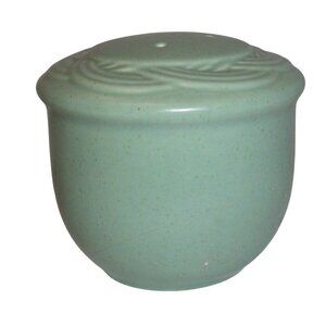 PFALTZGRAFF Acadia Cypress Salt Shaker Woven Design Green Ceramic Vintage